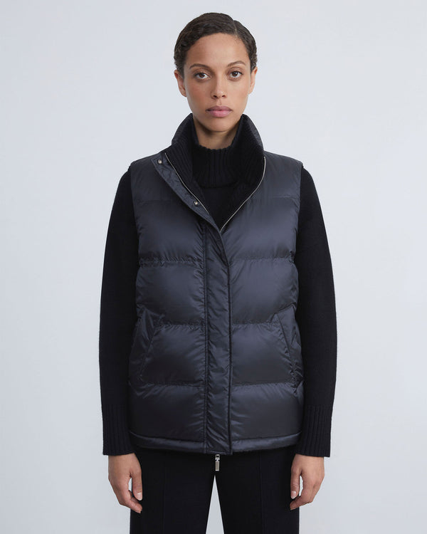 Wool Knit & Quilted Down Reversible Vest-Lafayette 148-Mercantile Portland