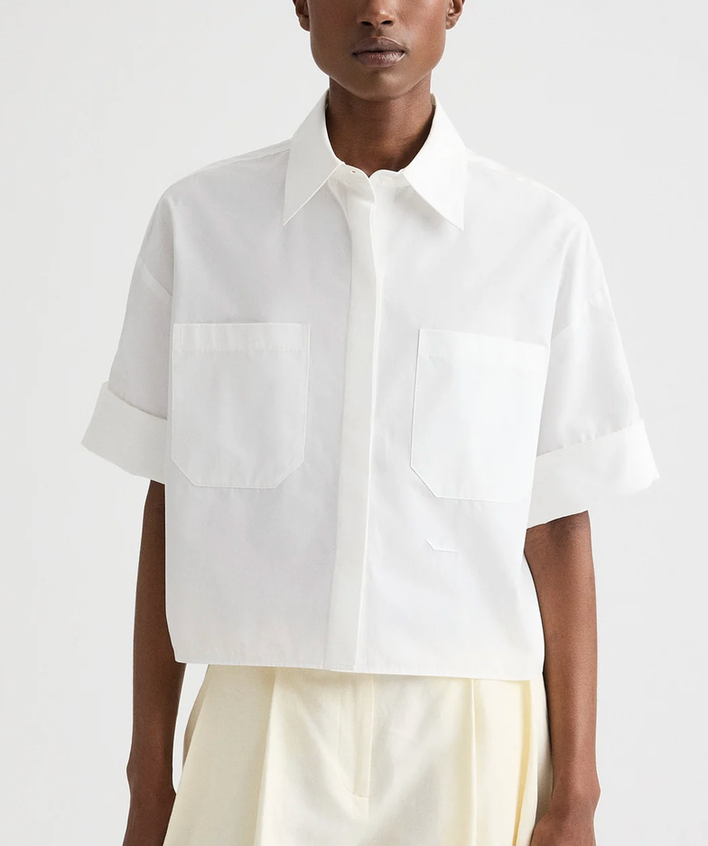 My Newest Mistake Shirt in White-Shirts-TWP-White-XS/S-Mercantile Portland