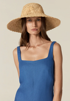 Nadia Raffia Chrochet Sun Hat-Hats-Helen Kaminski-Natural-OS-Mercantile Portland