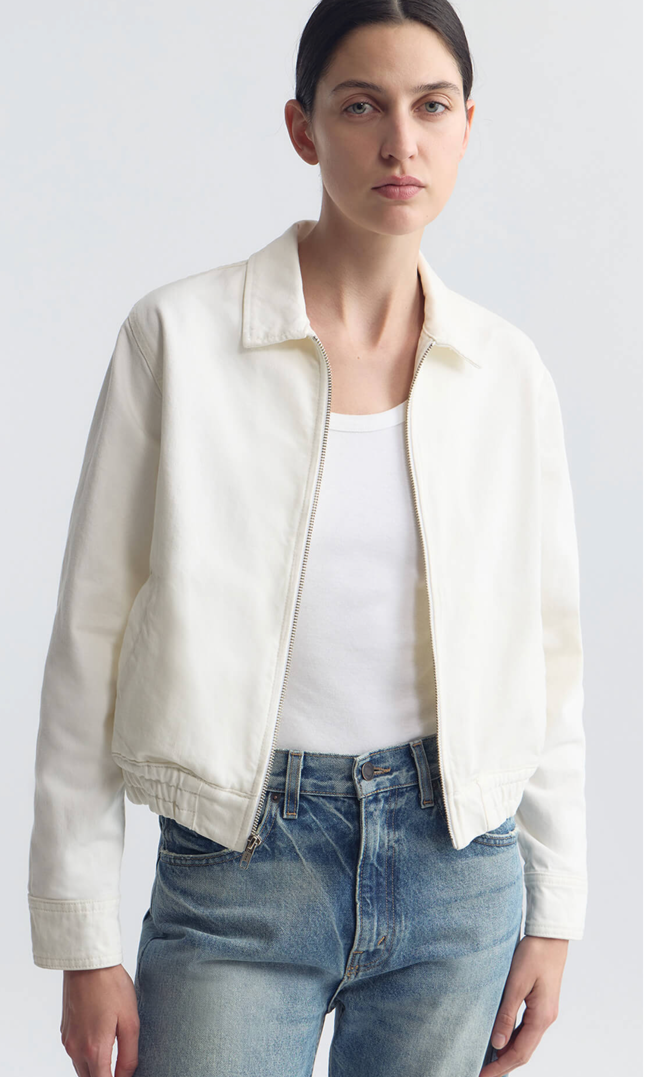 Najac Denim Jacket-Staging-Nili Lotan-Cream-XS-Mercantile Portland