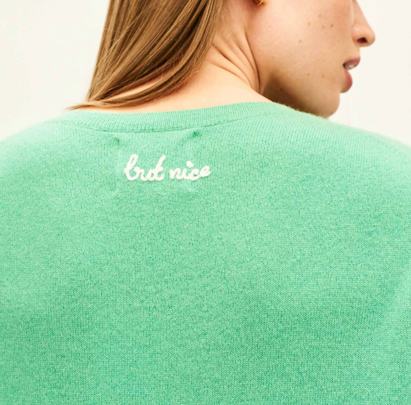 Naughty (but nice) Crew in Green-Sweaters-Jumper 1234-Green-1-Mercantile Portland