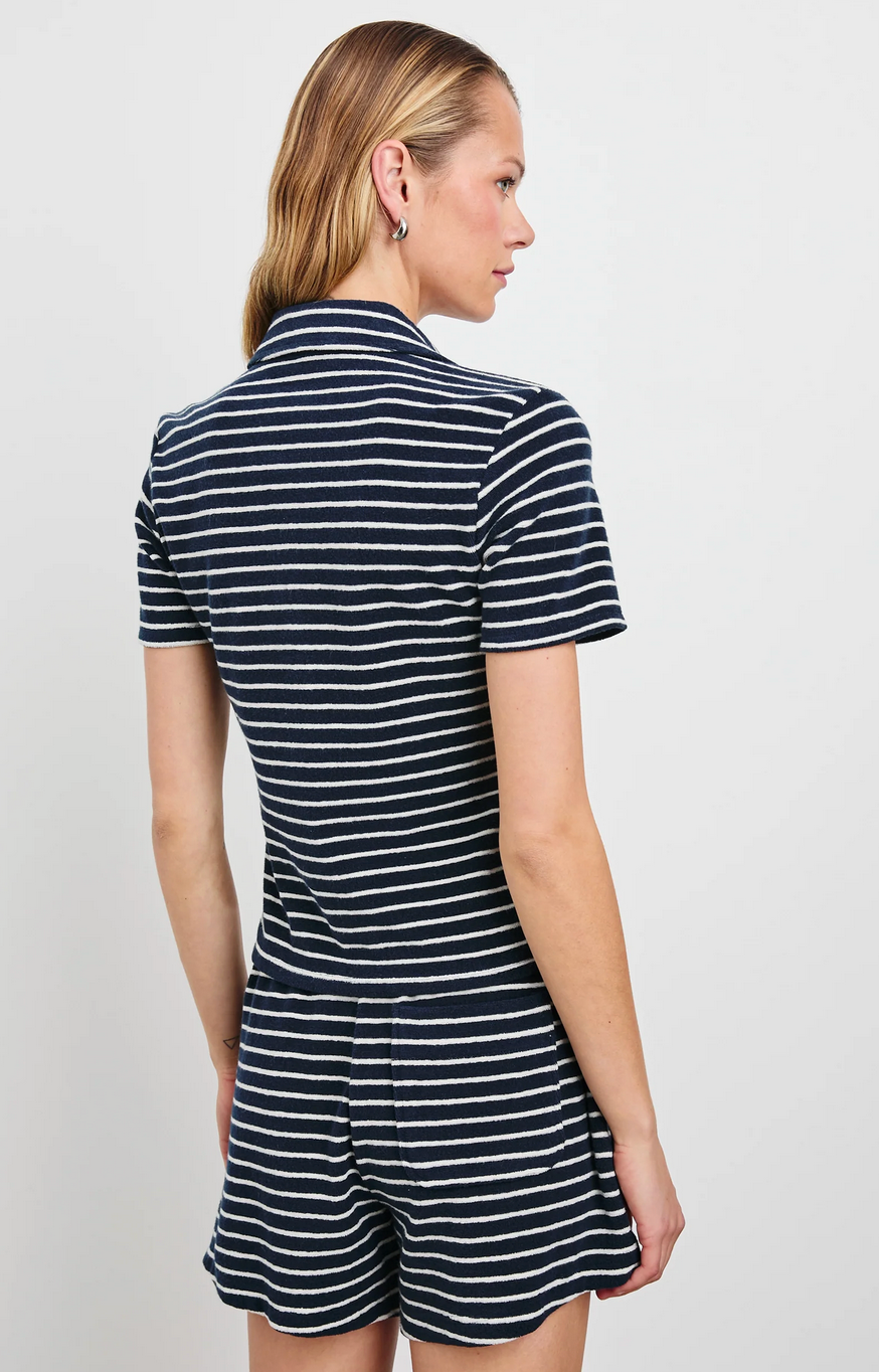 Naveli Court Polo-Clothing-Rails-Navy Ivory-XS-Mercantile Portland