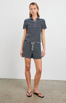 Naveli Court Polo-Clothing-Rails-Navy Ivory-XS-Mercantile Portland