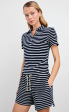 Naveli Court Polo-Clothing-Rails-Navy Ivory-XS-Mercantile Portland