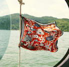 Neptune Square Scarf in Terracotta-Scarves and Wraps-Inoui Editions-Terracotta-OS-Mercantile Portland