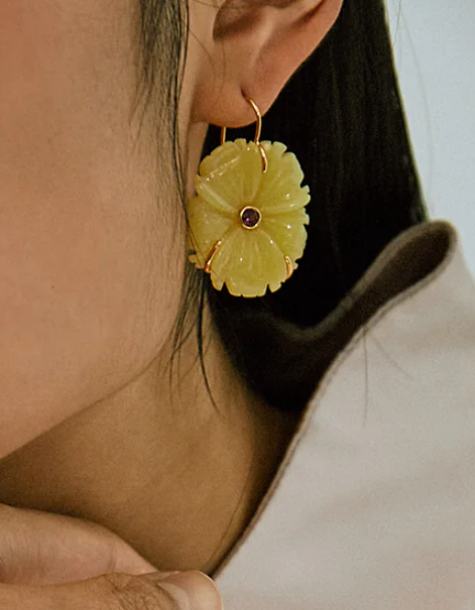 New Bloom Earring in Canary-Jewelry-Lizzie Fortunato-Yellow-OS-Mercantile Portland