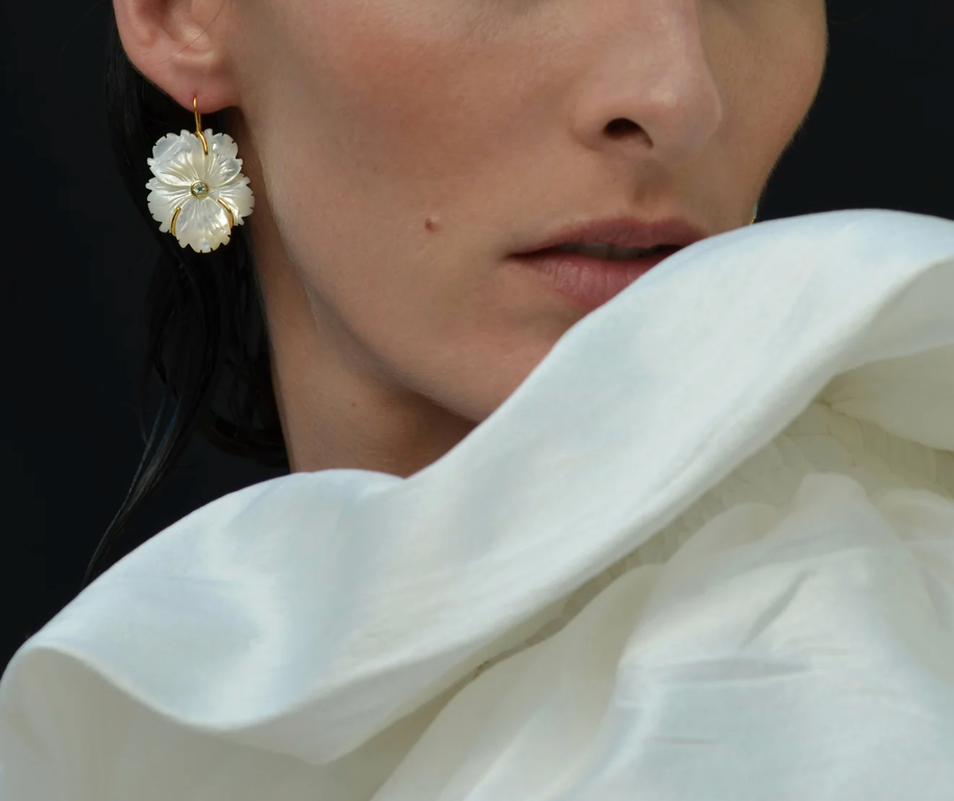 New Bloom Earrings in Mother of Pearl-Jewelry-Lizzie Fortunato-Mother of Pearl-OS-Mercantile Portland