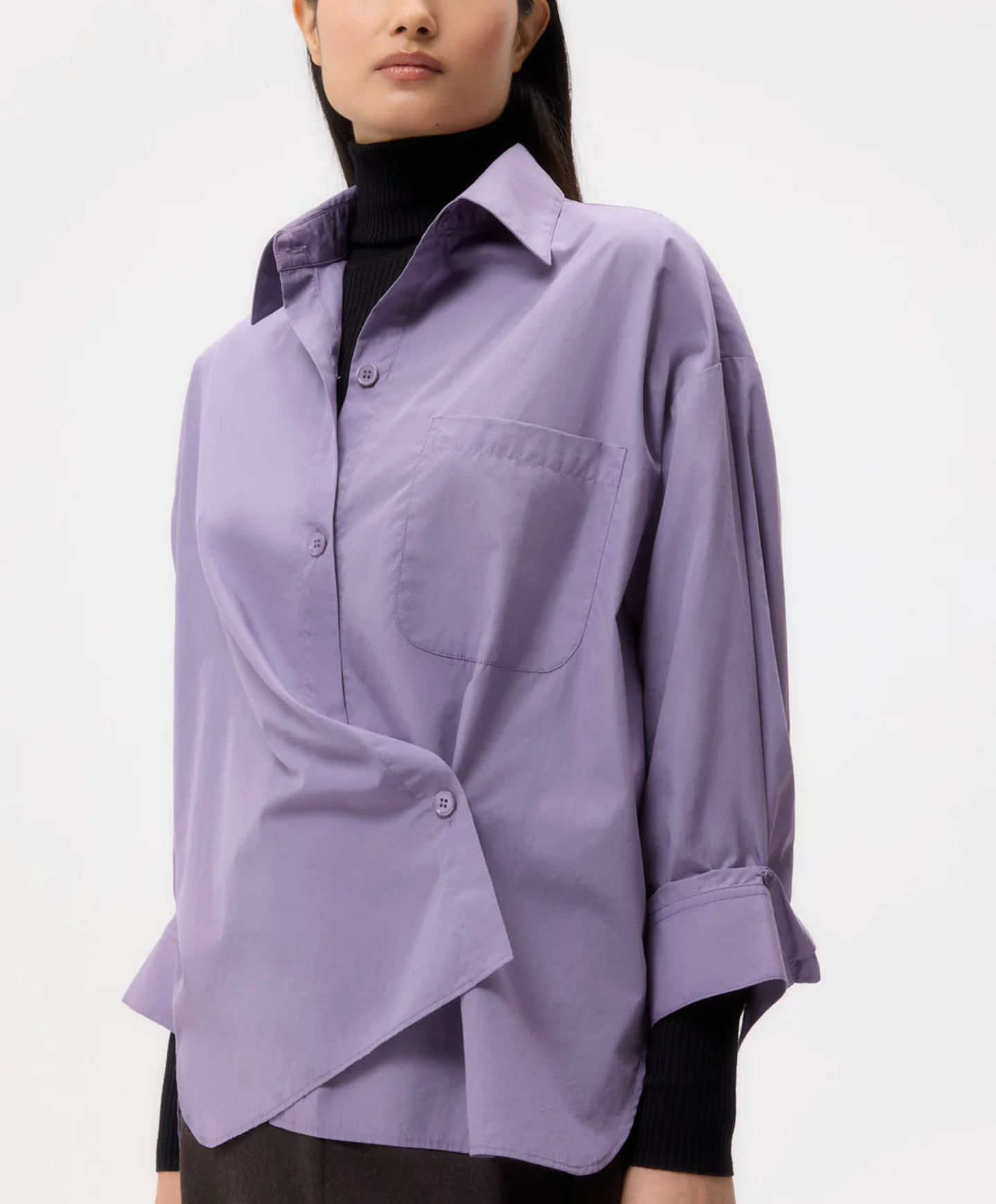 New Earl Shirt in Black Plum-Shirts-TWP-Black Plum-P-Mercantile Portland