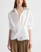 New Earl Shirt with Crystal Collar-Shirts-TWP-White-P-Mercantile Portland