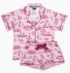 New York Toile PJ Shorts Set-Sleepwear-Katie Kime-Pink-XS-Mercantile Portland