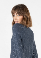 News Long Sleeve Sweater-Clothing-Amina Rubinacci-Navy-0-Mercantile Portland