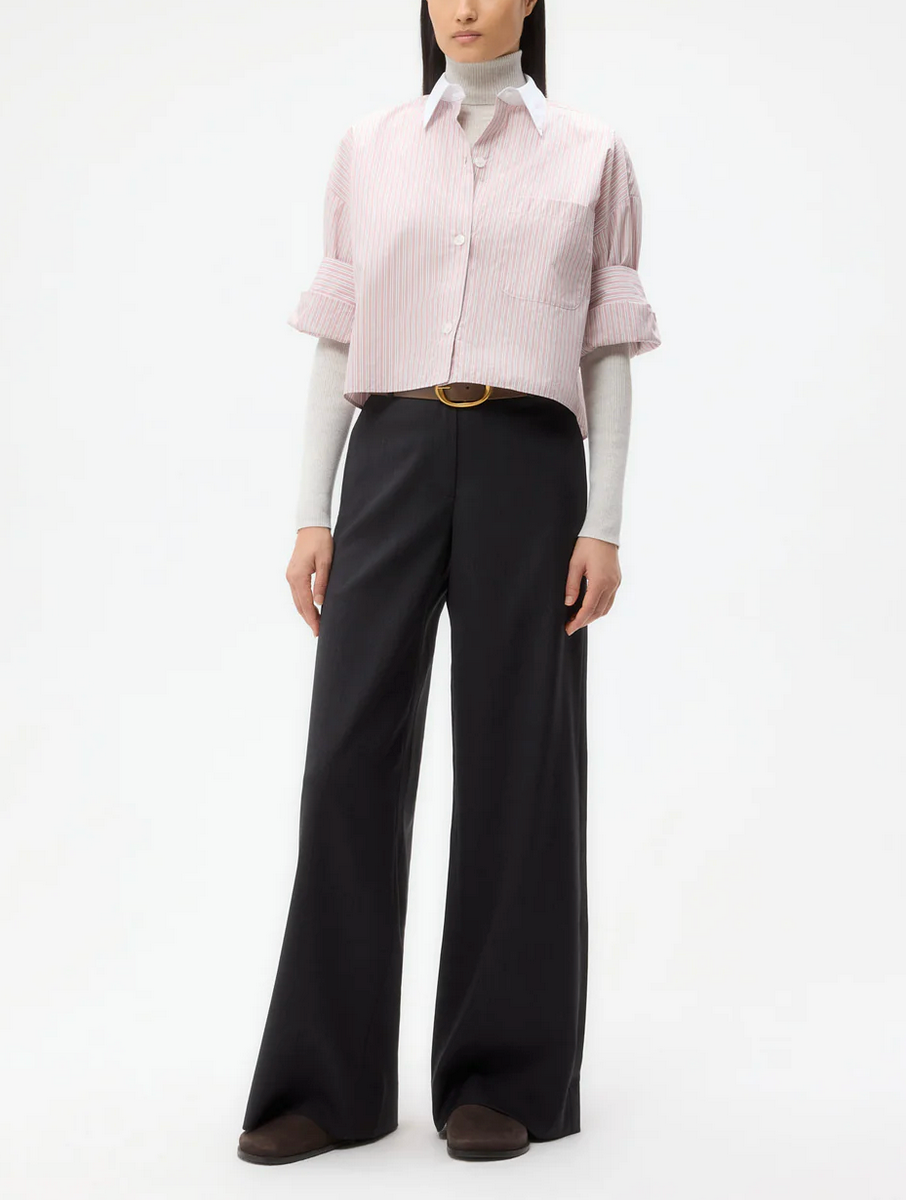 Next Ex Shirt in Barre Striped Cotton-Clothing-TWP-Spanish Villa-XS/S-Mercantile Portland