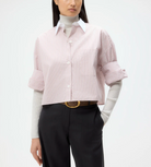 Next Ex Shirt in Barre Striped Cotton-Clothing-TWP-Spanish Villa-XS/S-Mercantile Portland