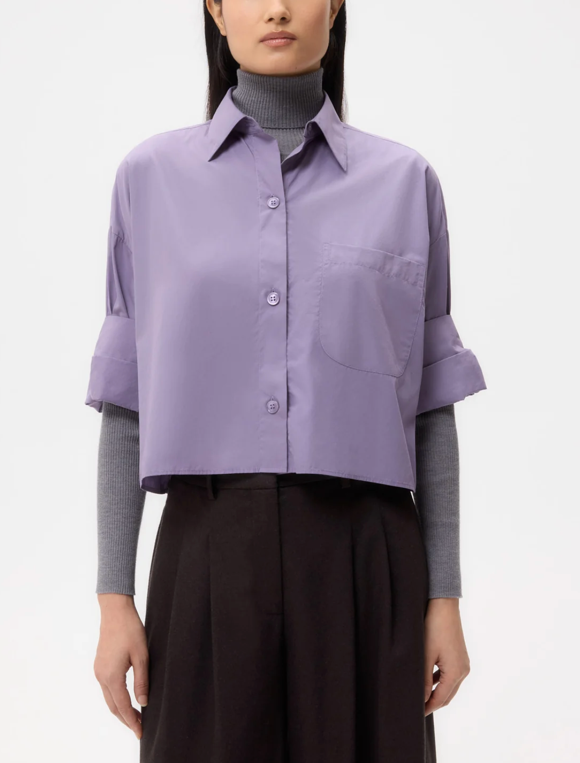 Next Ex Shirt in Black Plum-Clothing-TWP-Black Plum-P-Mercantile Portland