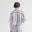 Next Ex Shirt in Ivory/Navy-Shirts-TWP-Ivory/Navy-P-Mercantile Portland