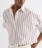 Next Ex Shirt in White/Wine-Shirts-TWP-White/Wine-P-Mercantile Portland
