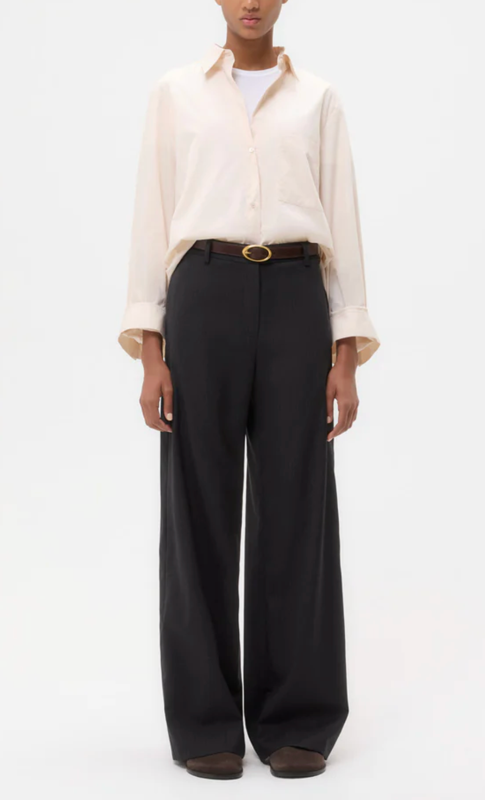 Next Morning Shirt in Creme de Peche-Shirts-TWP-Creme de Peche-XS/S-Mercantile Portland