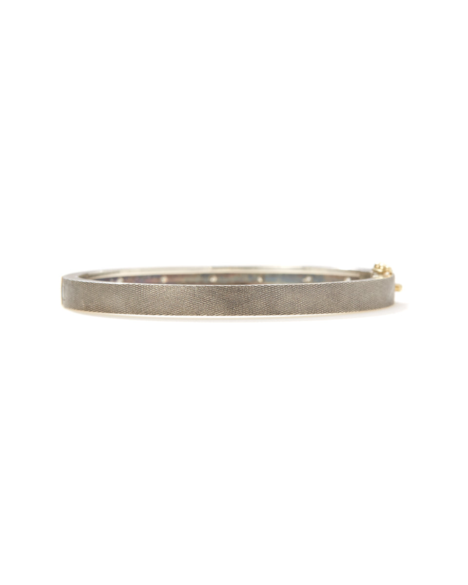 Nine Plus 6mm Yellow Gold Salt & Pepper Diamond Bangle-Jewelry-Rene Escobar-Mercantile Portland