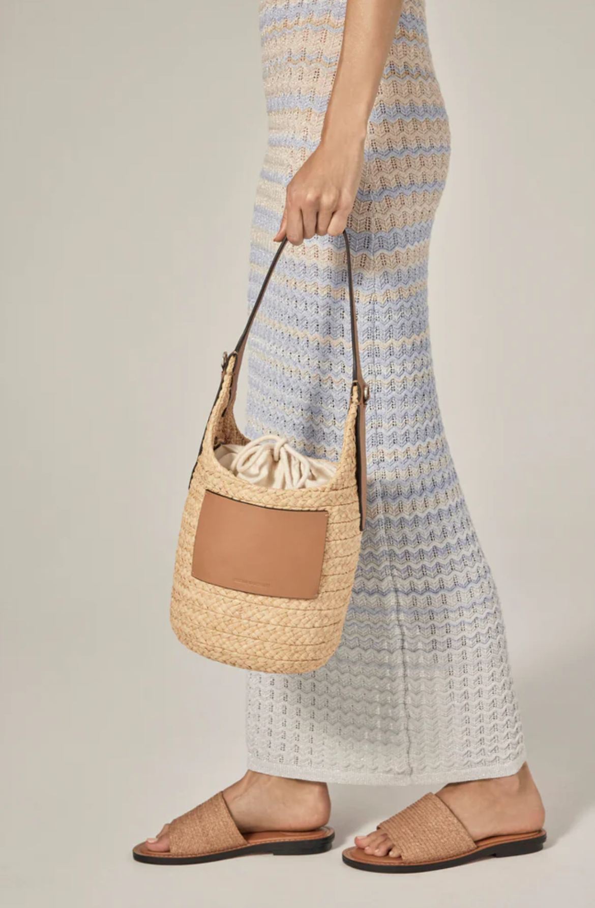 Nisida Bucket in Natural / Caramel-Handbags-Helen Kaminski-Natural-OS-Mercantile Portland