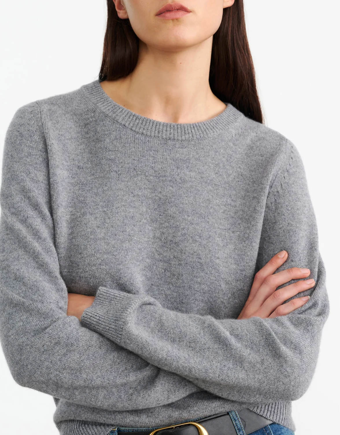 Nora Cashmere Sweater-Sweaters-Nili Lotan-Medium Grey-XS-Mercantile Portland