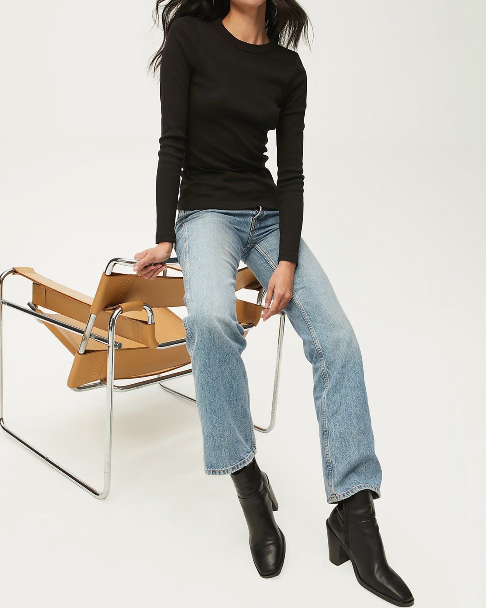Nori Long Sleeve Tee-Clothing-Michael Stars-Black-O/S-Mercantile Portland