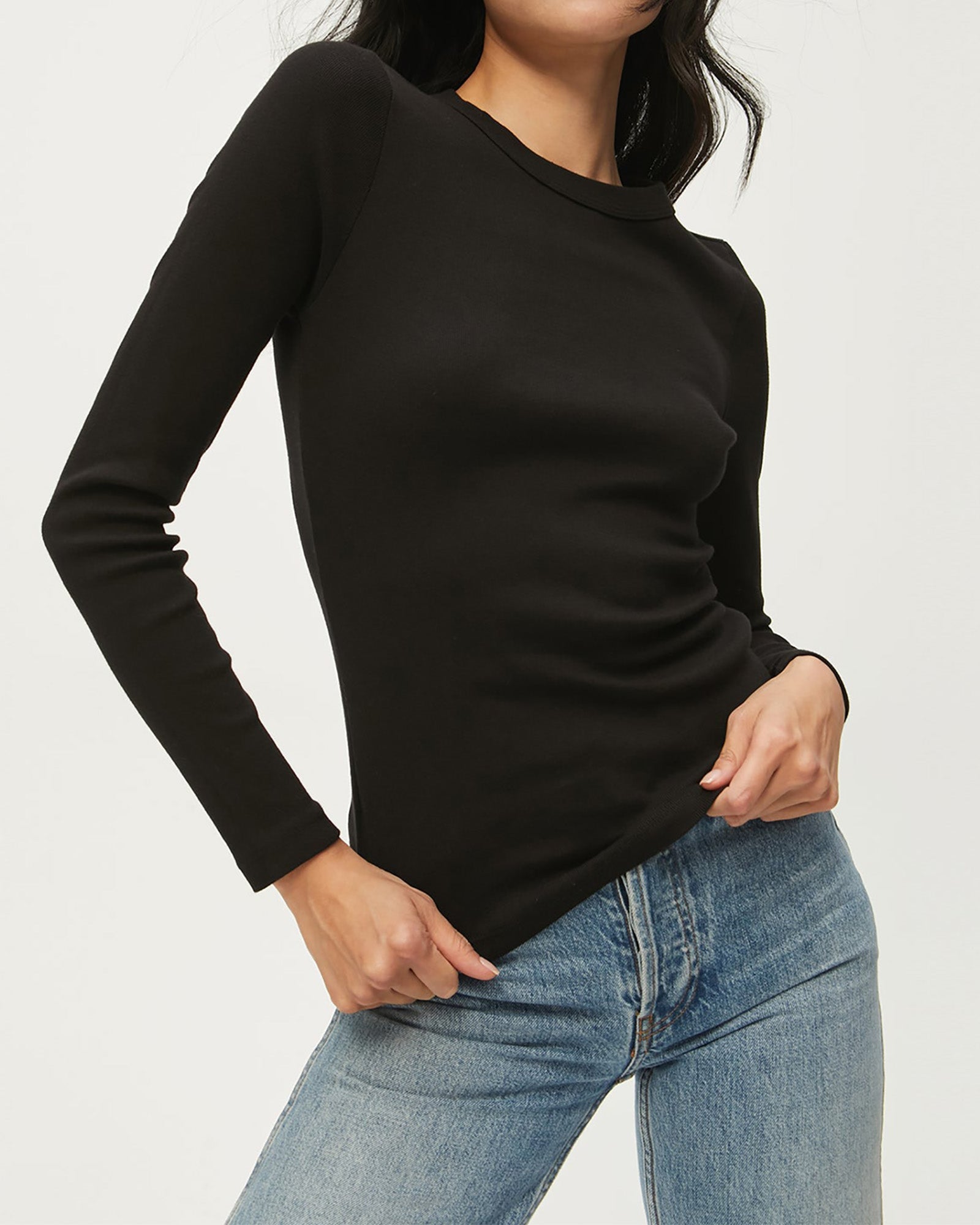 Nori Long Sleeve Tee-Clothing-Michael Stars-Black-O/S-Mercantile Portland