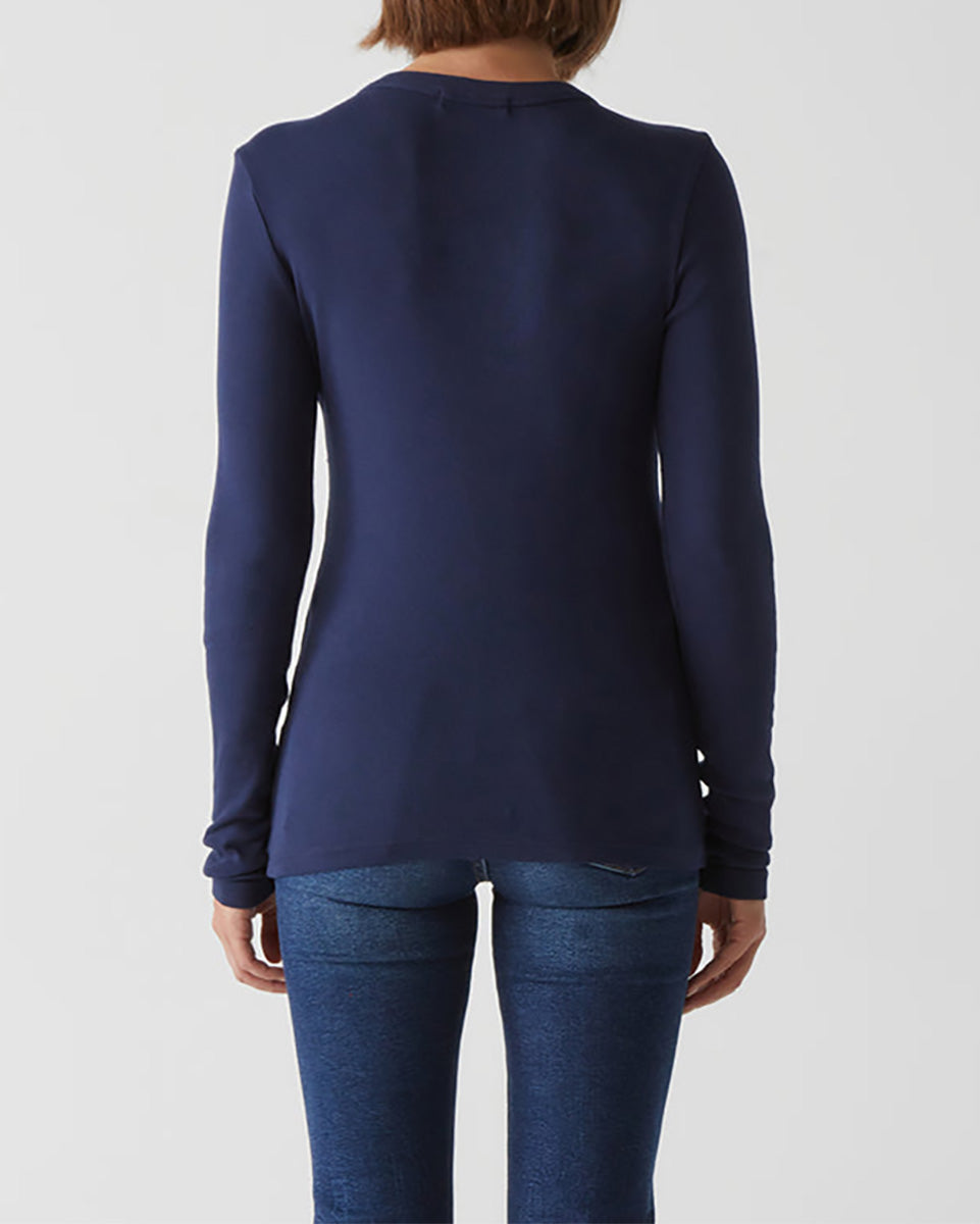 Nori Long Sleeve Tee-Shirts-Michael Stars-White-O/S-Mercantile Portland