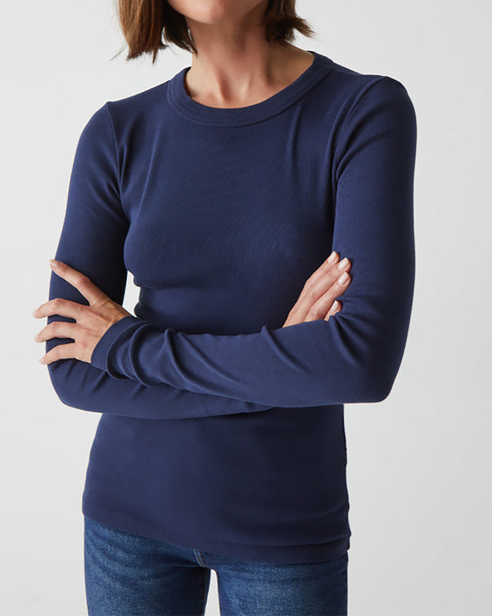 Nori Long Sleeve Tee-Shirts-Michael Stars-White-O/S-Mercantile Portland