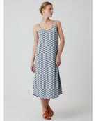 Novelty Ikat Print Tank Dress-Dresses-Majestic Filatures-Gris Bleu-1-Mercantile Portland