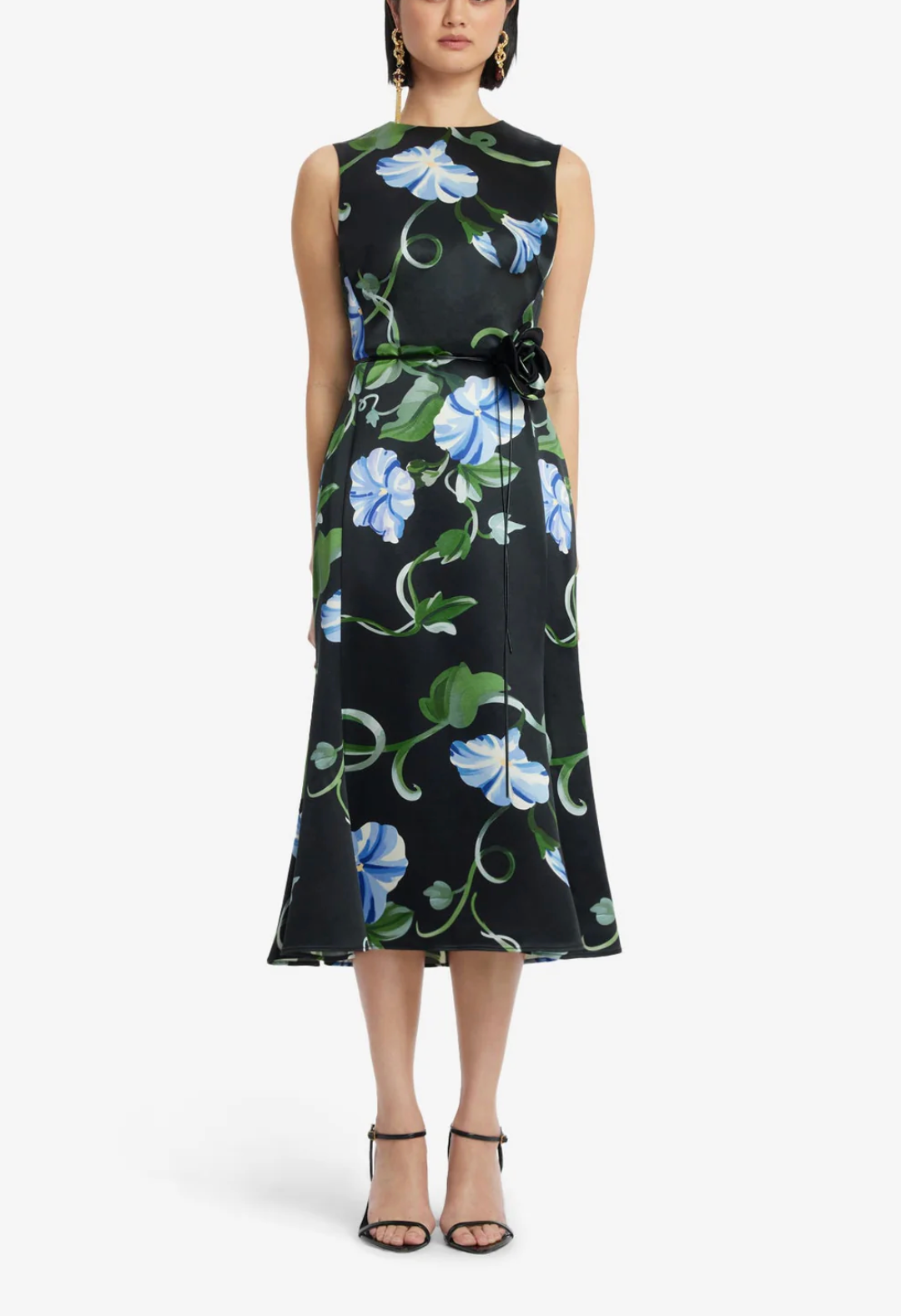 Olive Midi Dress in Ebony-Dresses-LEO LIN-Ebony-2-Mercantile Portland