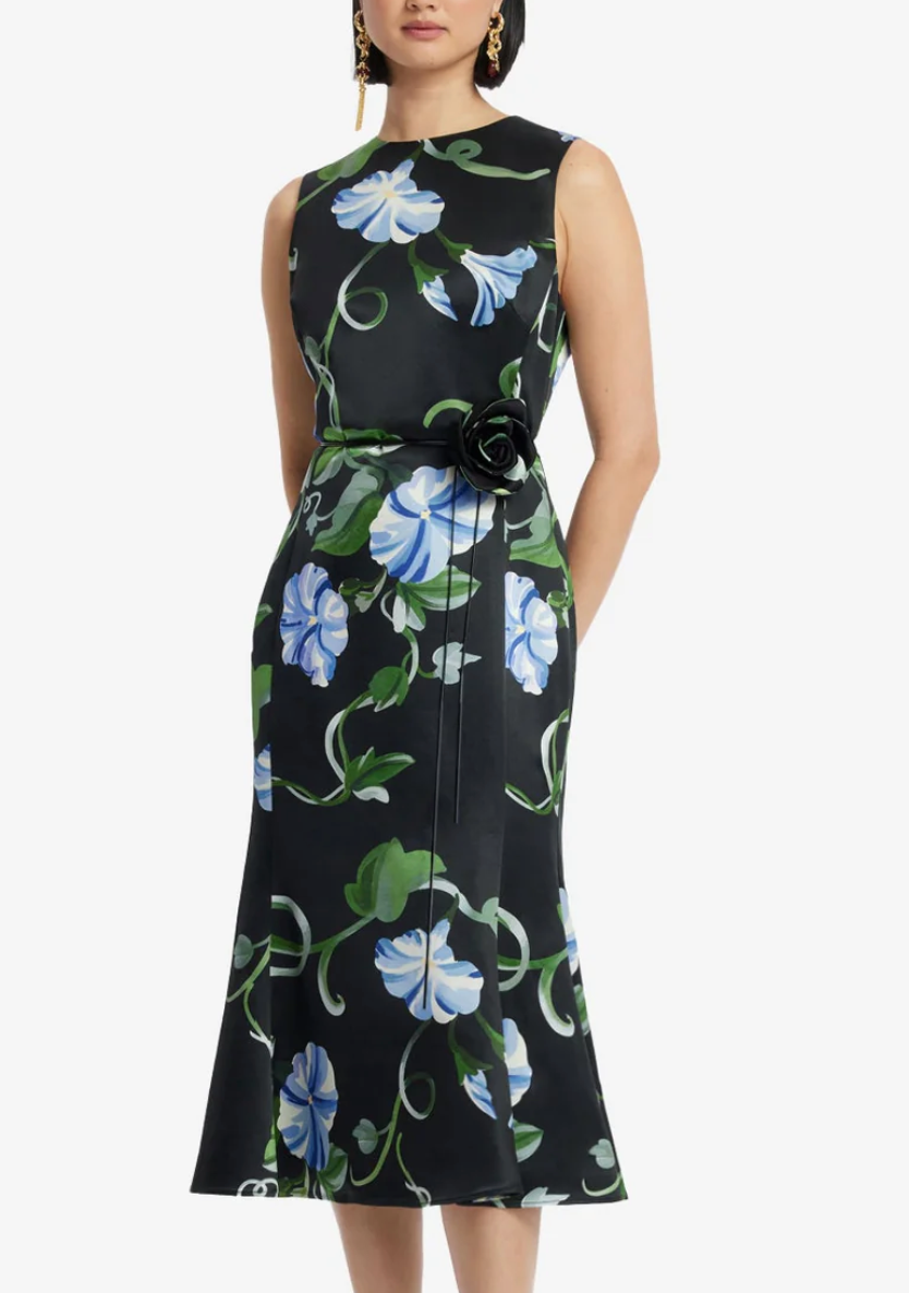 Olive Midi Dress in Ebony-Dresses-LEO LIN-Ebony-2-Mercantile Portland