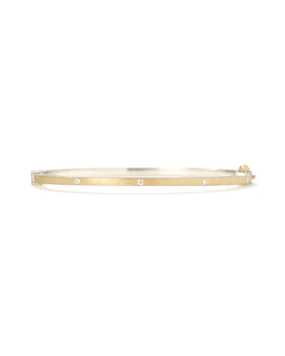 Olly Lux 2.5mm Yellow Gold All Around Bangle-Accessories-Rene Escobar-Mercantile Portland