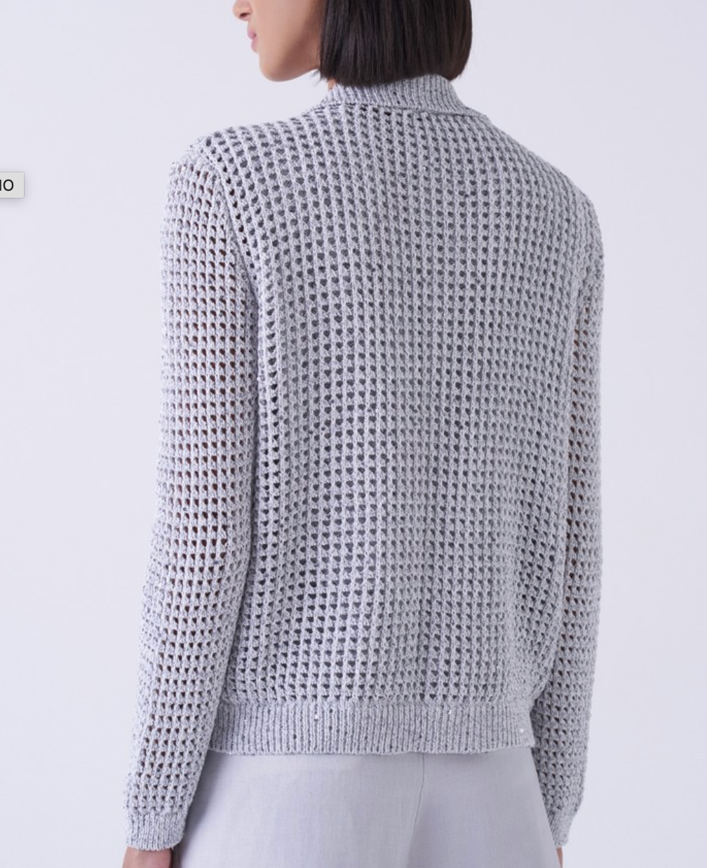 Organic Cotton Zip Cardigan-Sweaters-Amina Rubinacci-Pearl Grey-40-Mercantile Portland