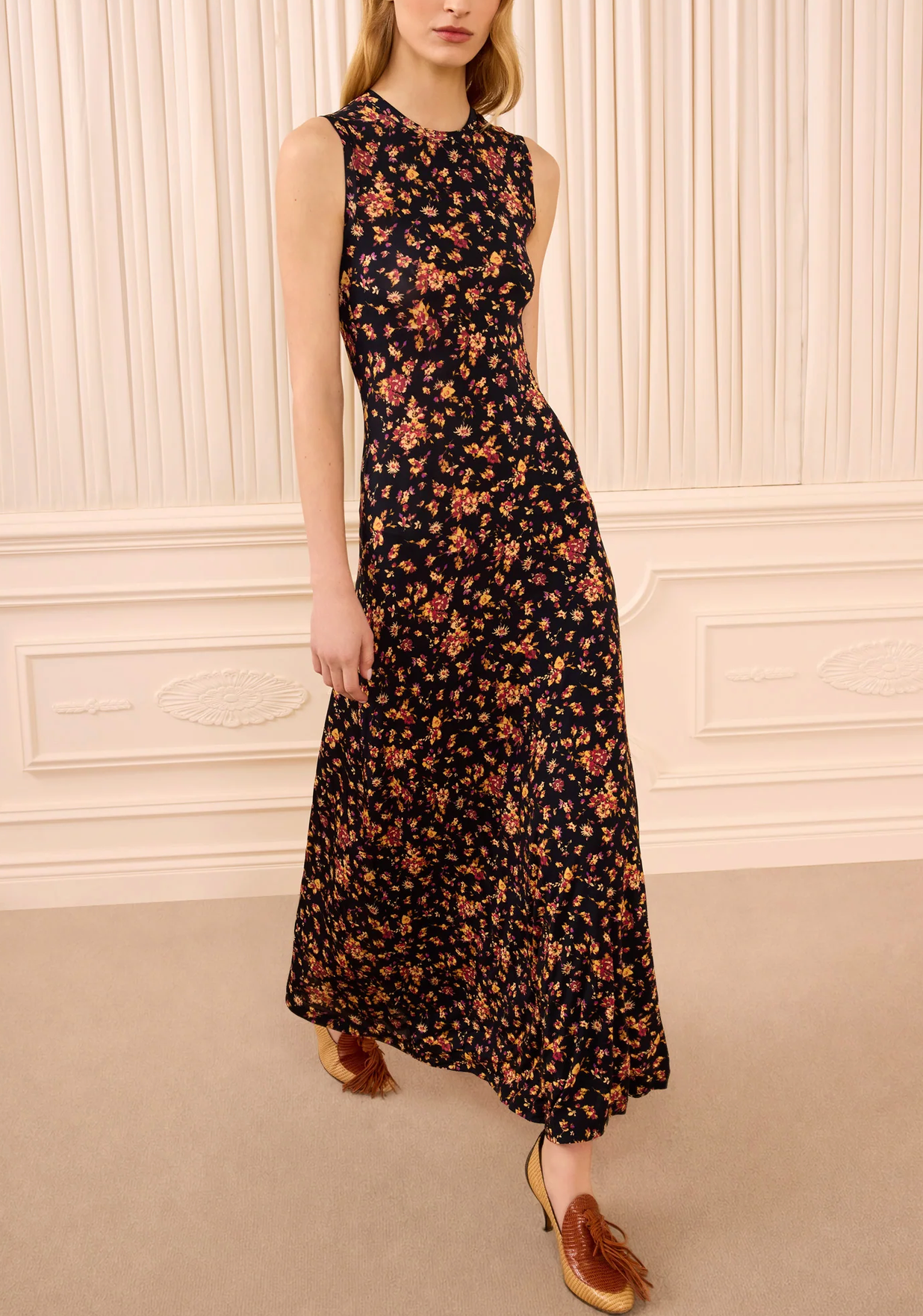 Orla Dress-Dresses-Ulla Johnson-Noir Floral-P-Mercantile Portland