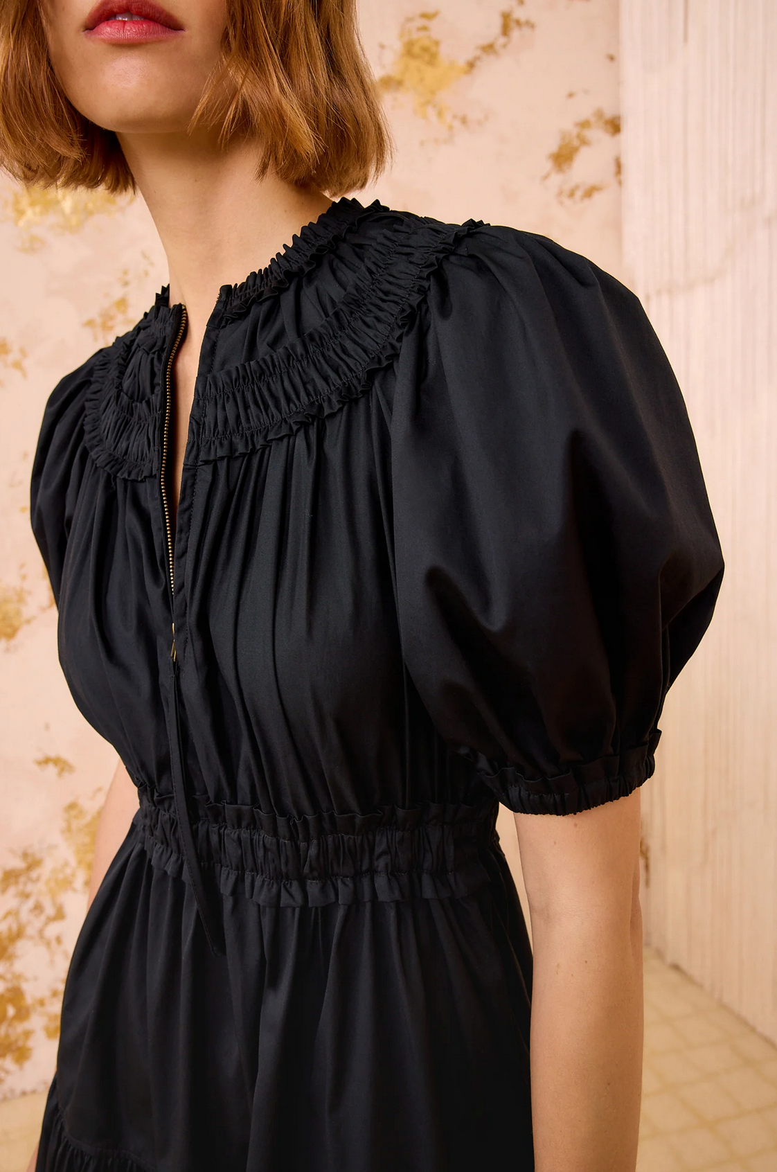 Othella Midi-Dress in Black-Clothing-Ulla Johnson-Black-4-Mercantile Portland