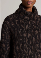Oversized Jacquard Turtleneck Sweater-Sweaters-Vince-Heather Grey Combo-XXS-Mercantile Portland