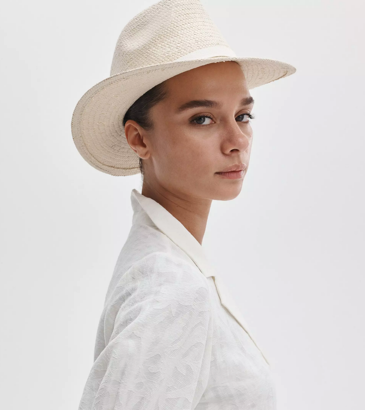 Packable Straw Fedora in Ivory-Hats-Rag & Bone-Ivory-S/M-Mercantile Portland