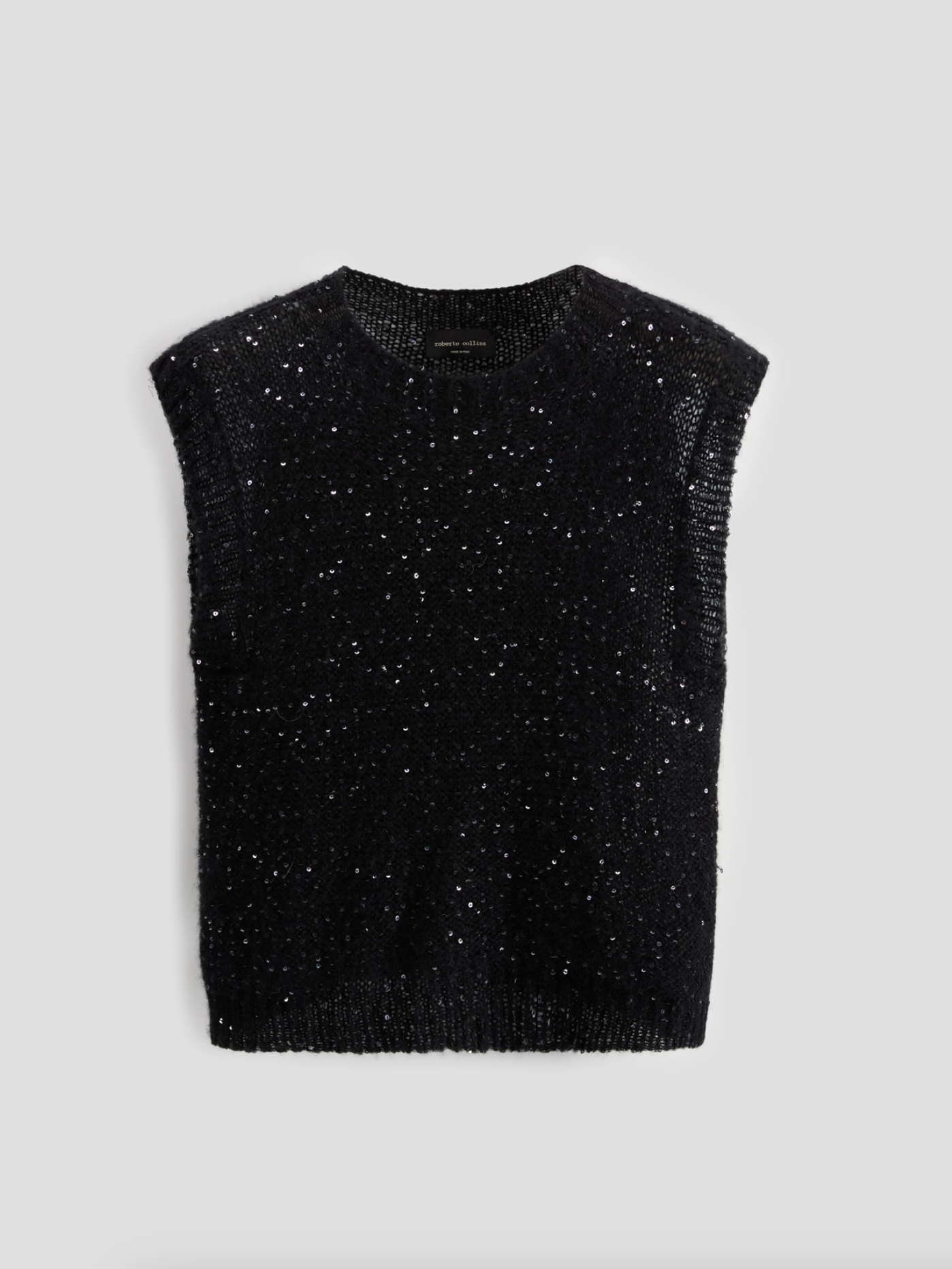 Paillettes Slipover-Clothing-Roberto Collina-Black-XS-Mercantile Portland