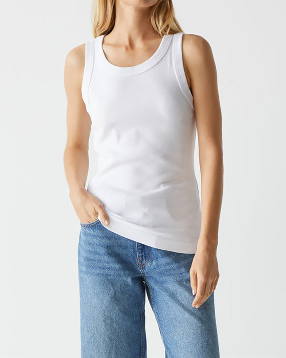 Paloma Tank-Tops-Michael Stars-White-O/S-Mercantile Portland