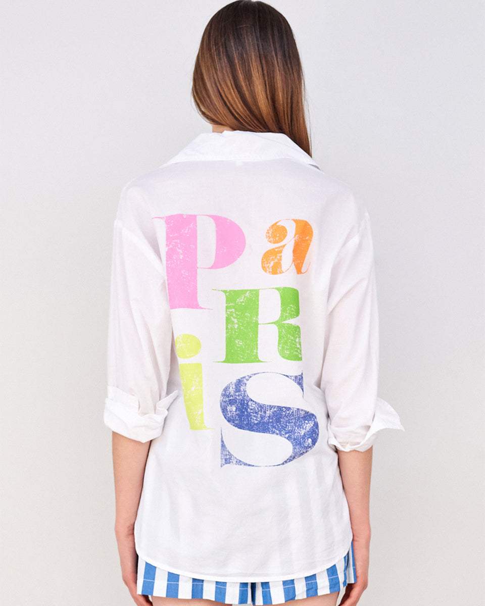 Paris Long Sleeve Button Down-Shirts-Sundry-White-XS-Mercantile Portland
