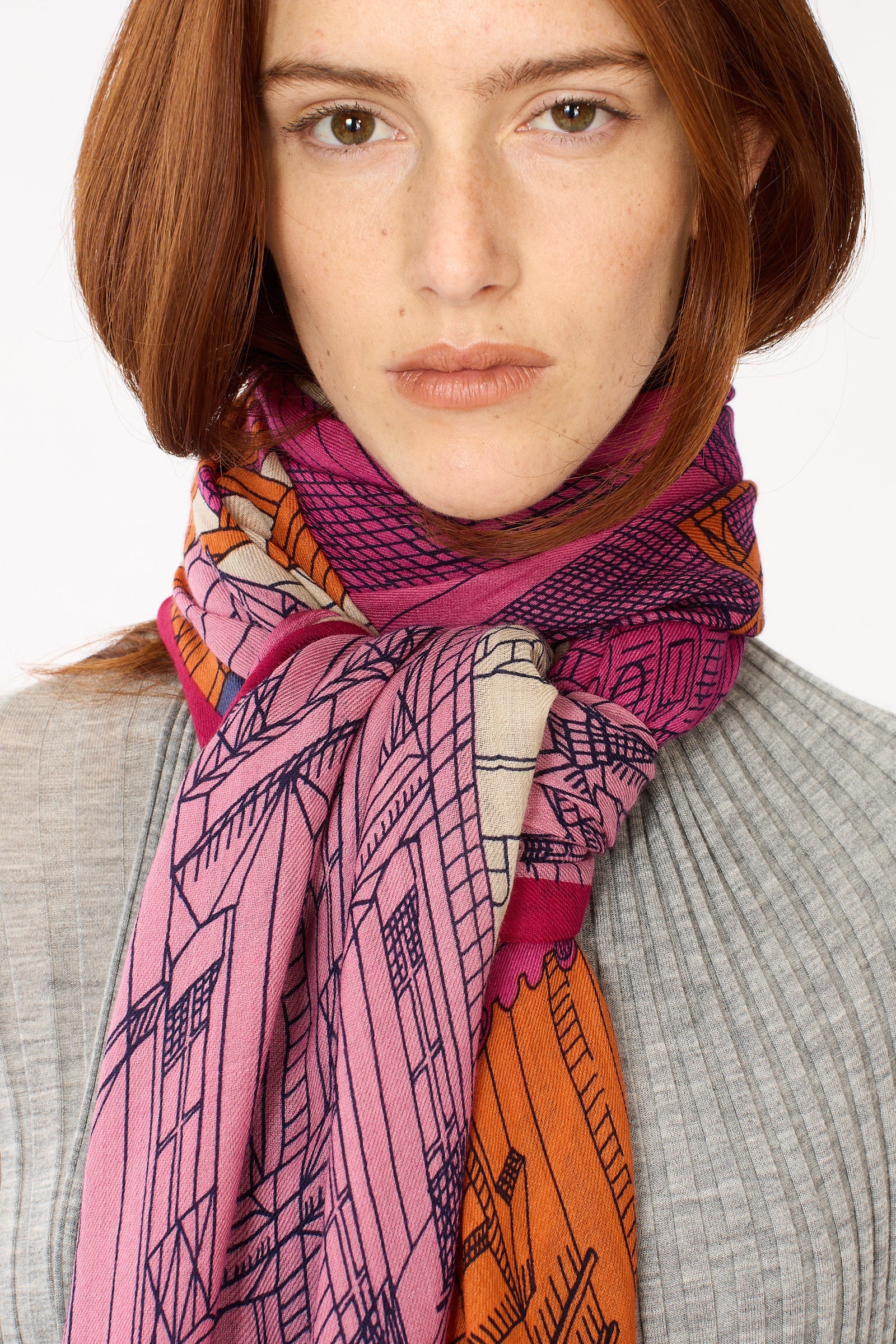 Paris Scarf-Accessories-Inoui Editions-Fuchsia-OS-Mercantile Portland