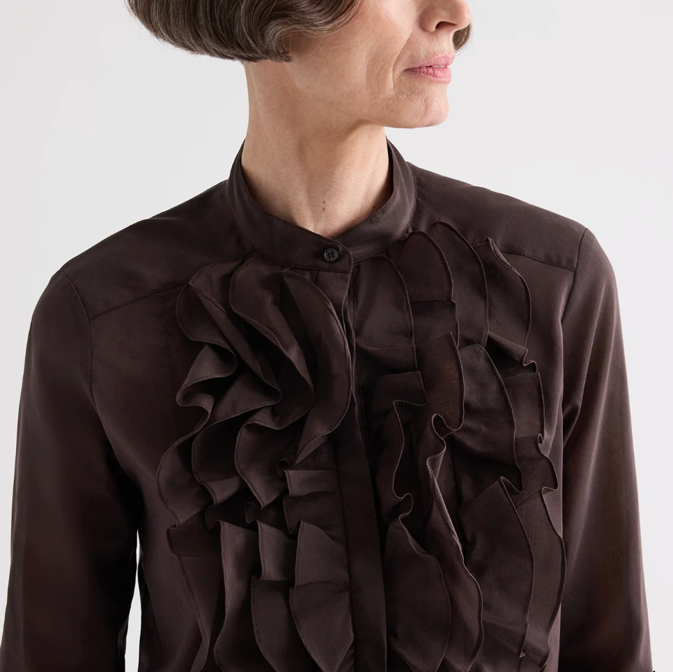 Patti Top in Cotton Silk Organza in Delicioso-Shirts-TWP-Delicioso-XS-Mercantile Portland