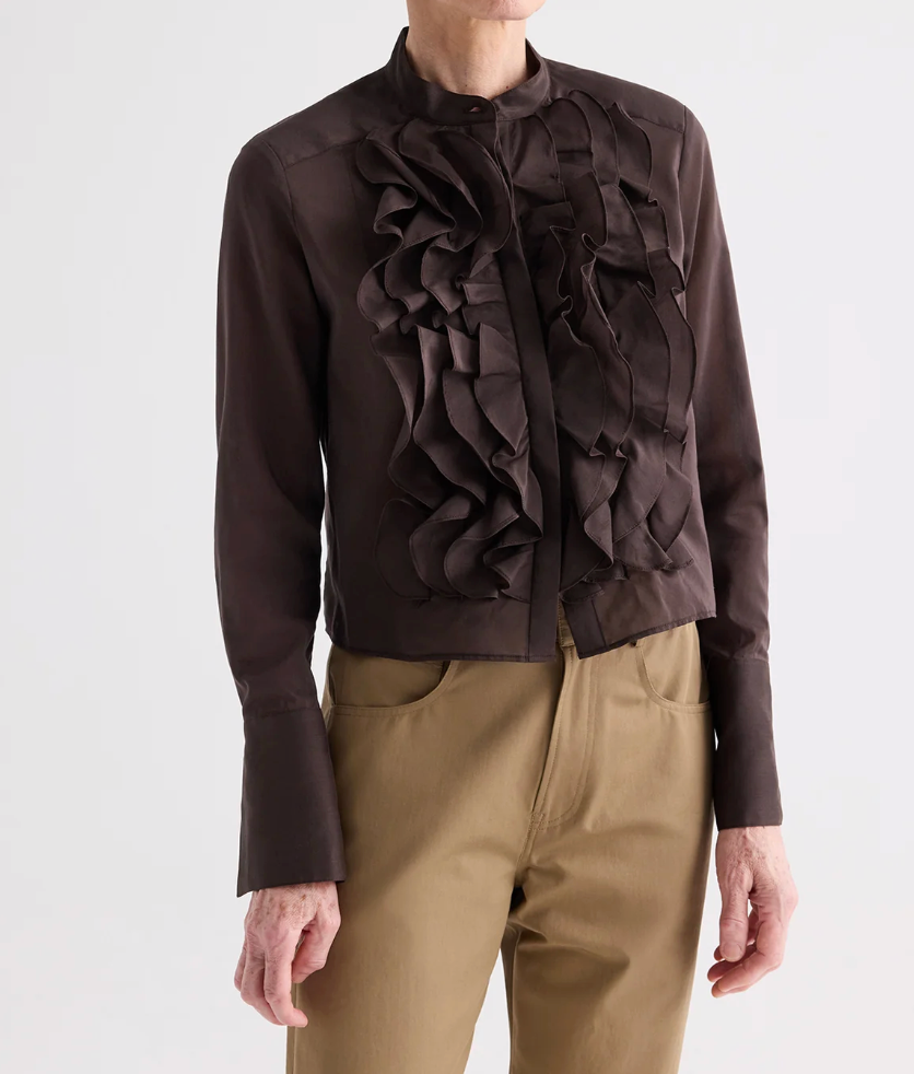 Patti Top in Cotton Silk Organza in Delicioso-Shirts-TWP-Delicioso-XS-Mercantile Portland