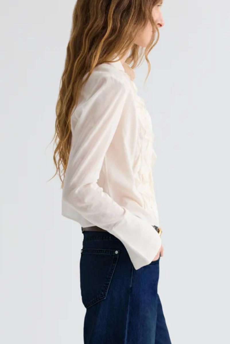 Patti Top in Cotton Silk Organza in Ivory-Shirts-TWP-Ivory-XS-Mercantile Portland