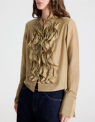 Patti Top in Cotton Silk Organza in Kelp-Shirts-TWP-Kelp-XS-Mercantile Portland
