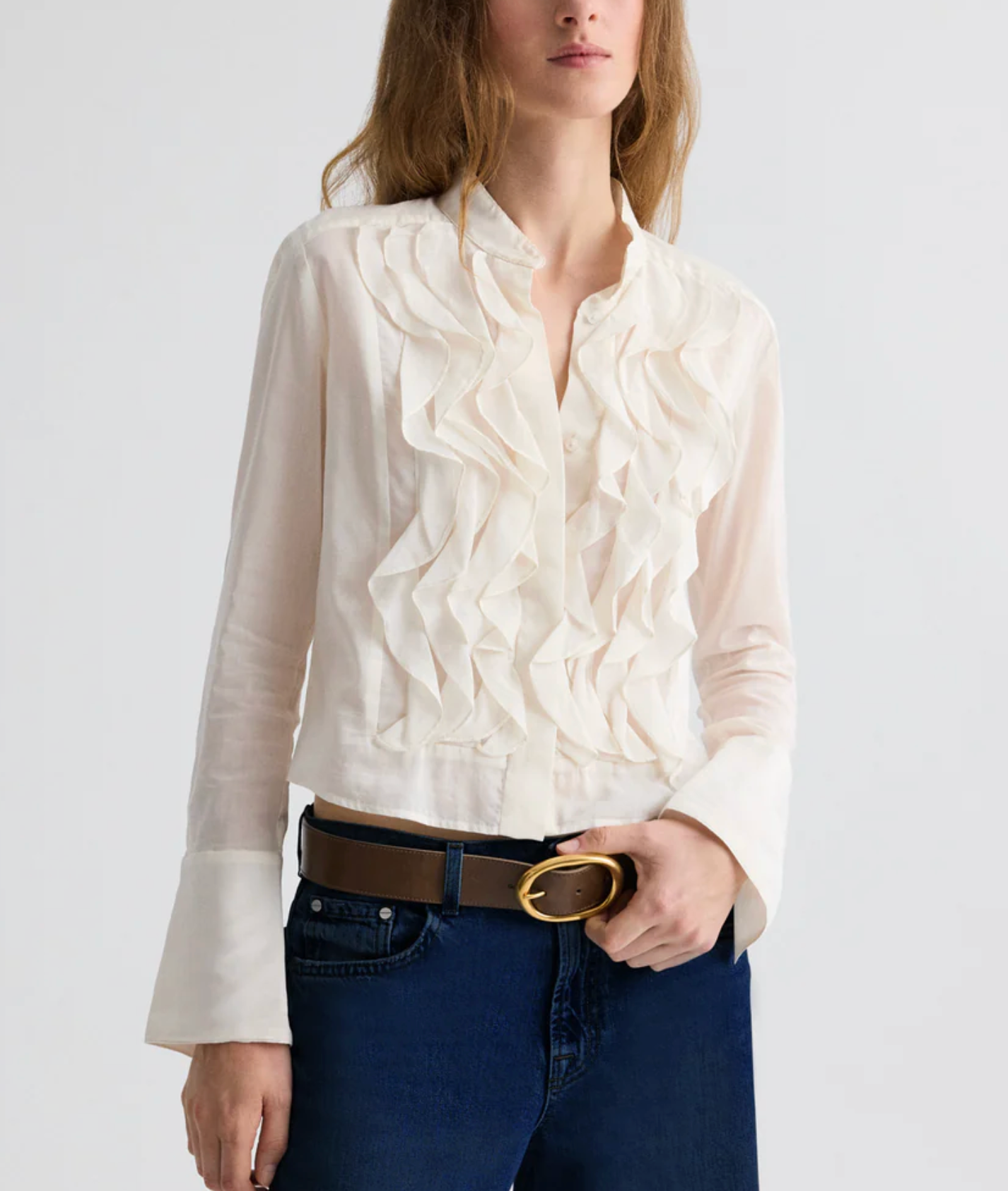 Patti Top in Cotton Silk Organza-Shirts-TWP-White-XS-Mercantile Portland