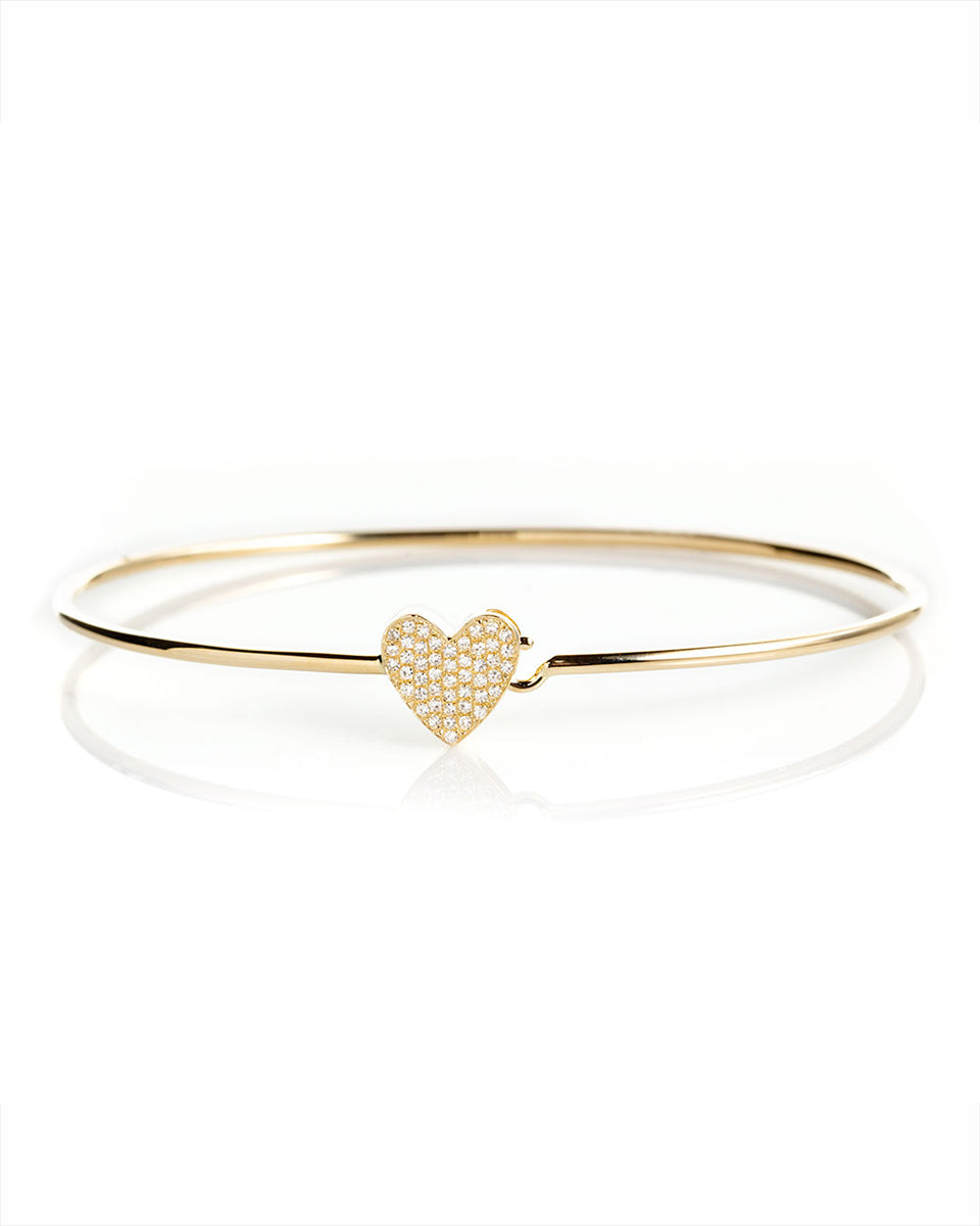 Pave Heart Bangle-Accessories-Zofia Day-OS-Mercantile Portland