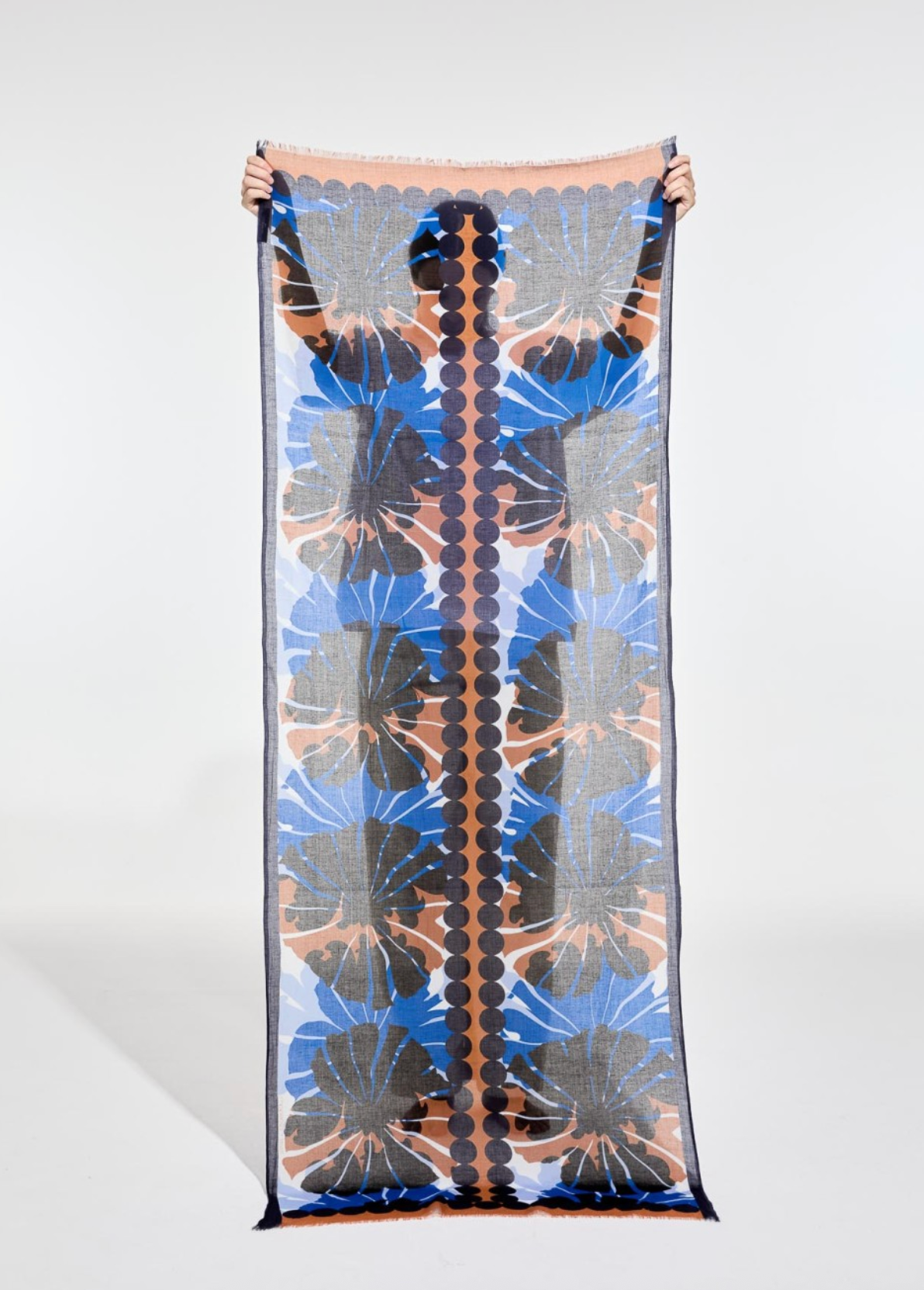 Pavot Scarf in Blue-Scarves and Wraps-MAPOESIE-Blue-OS-Mercantile Portland
