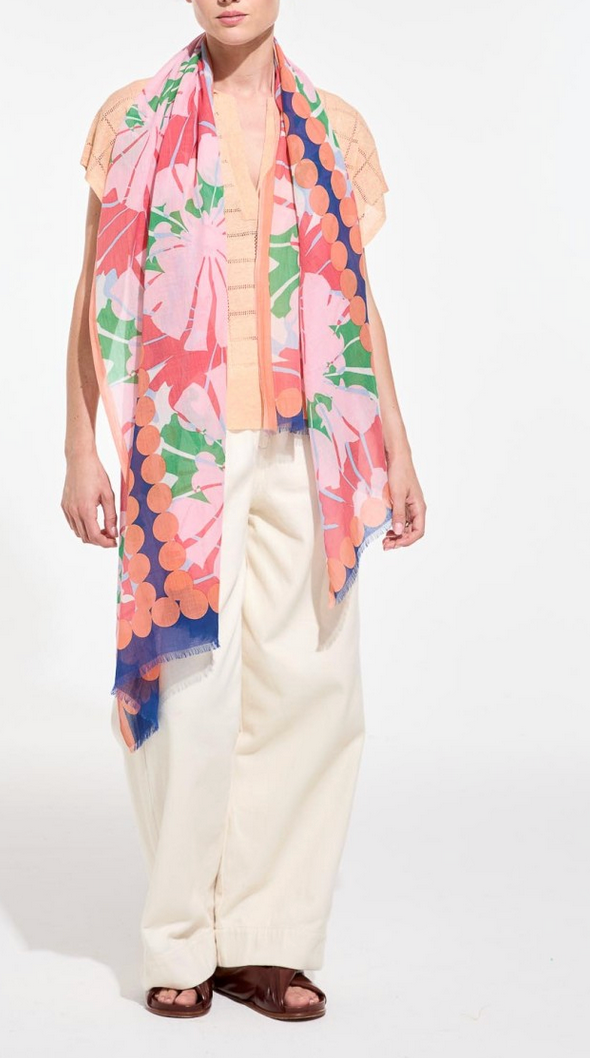 Pavot Scarf in Pink-Scarves and Wraps-MAPOESIE-Pink-OS-Mercantile Portland