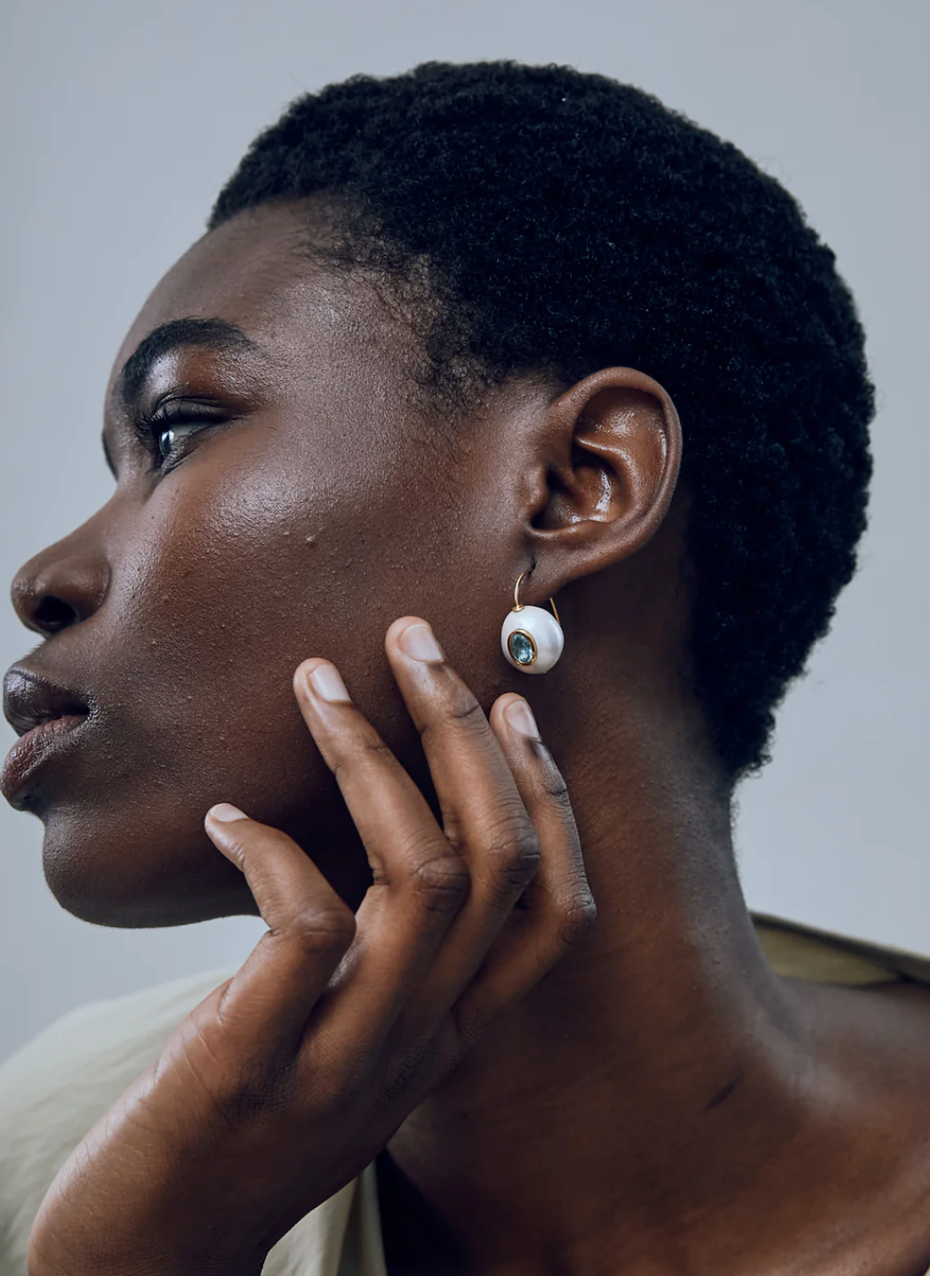 Pearl Pablo Earrings-Jewelry-Lizzie Fortunato-Blue Topaz-OS-Mercantile Portland
